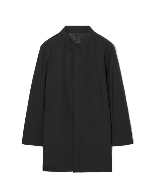 COS Black Nylon Car Coat for men