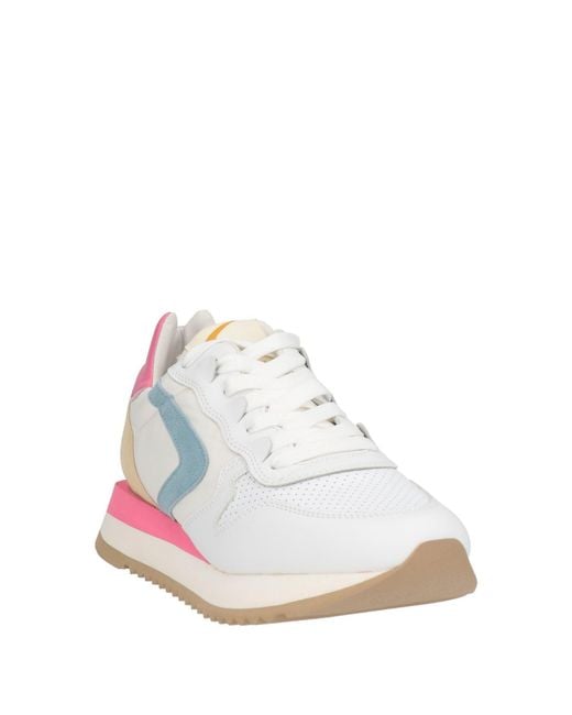 Valsport White Sneakers Leather, Textile Fibers