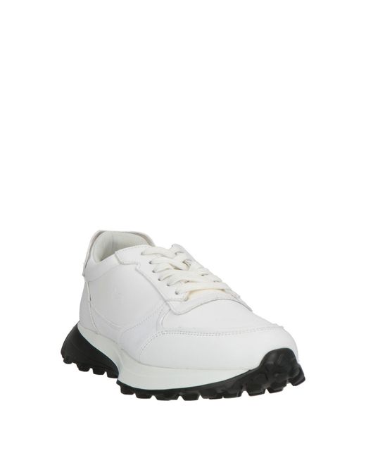 Harmont & Blaine White Sneakers Leather, Textile Fibers