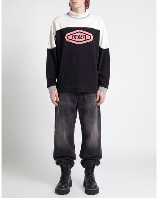 DIESEL Gray Turtleneck Cotton for men