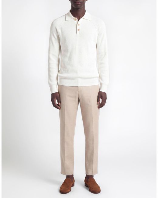 Brunello Cucinelli White Sweater Cotton for men