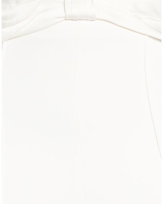 Elisabetta Franchi White Pants Polyester, Elastane