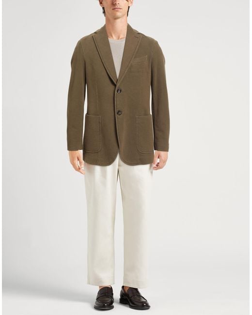 Circolo 1901 Green Blazer Cotton, Elastane for men