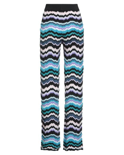 Missoni Blue Azure Pants Viscose, Wool, Polyamide