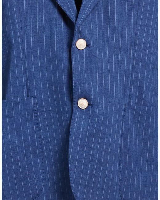 Barbati Blue Blazer Cotton, Polyamide, Elastane for men