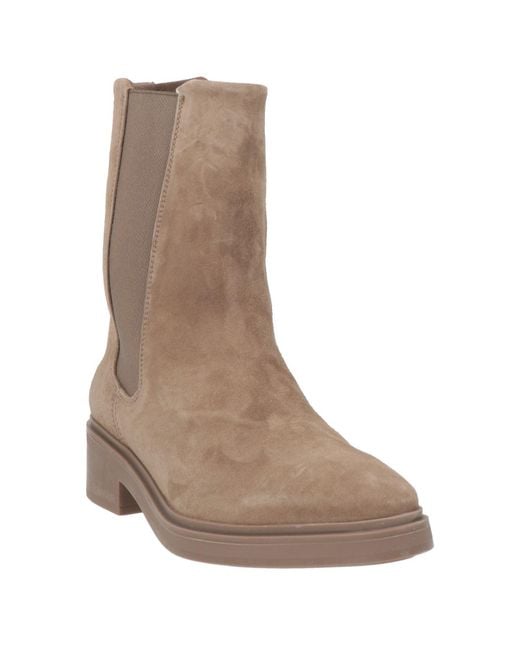 Calvin Klein Brown Khaki Ankle Boots Leather
