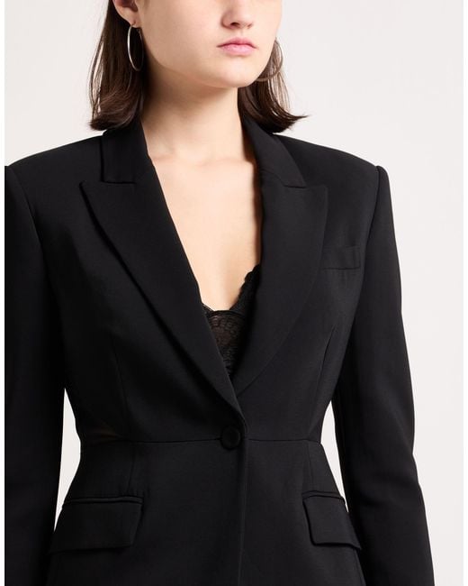 Pinko Black Blazer Viscose, Elastane, Polyester