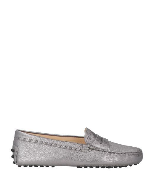 Tod's Gray Loafers Leather