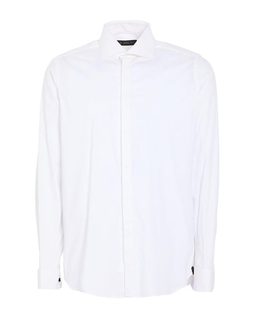 Manuel Ritz White Shirt Cotton, Elastane for men