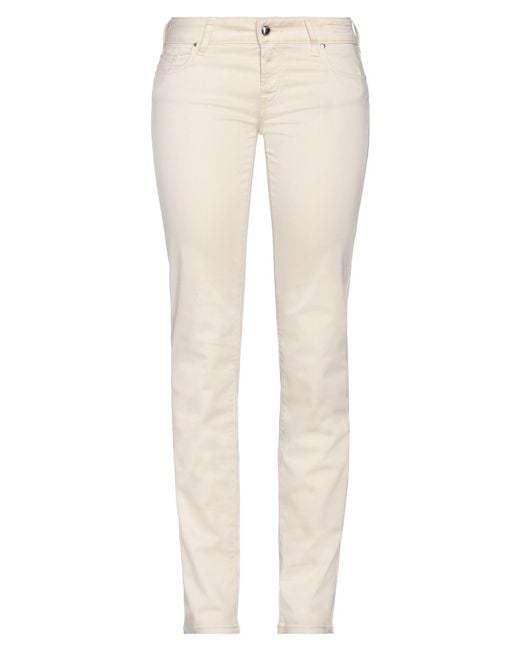 Jacob Cohen White Ivory Pants Lyocell, Cotton, Elastane