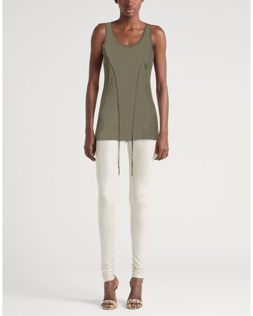 Masnada Green Tank Top Cotton, Silk