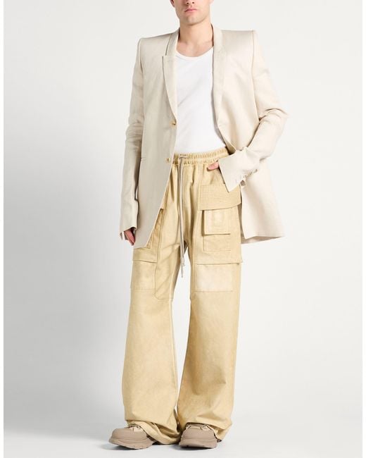 Rick Owens Natural Pants Cotton for men