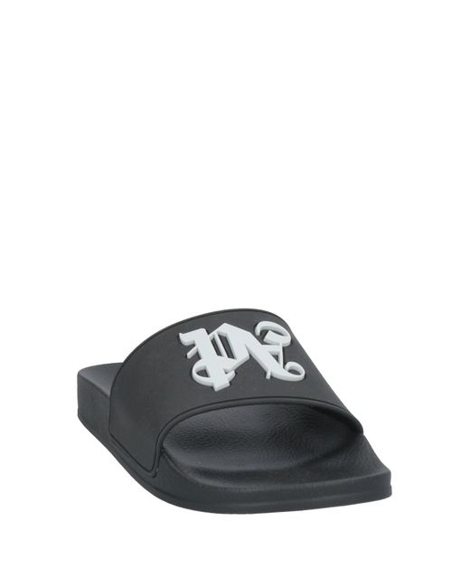 Palm Angels Black Sandals Rubber