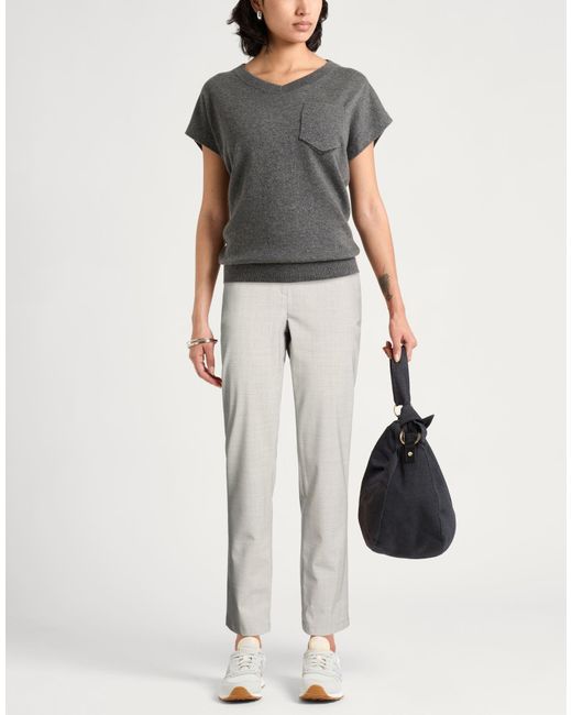 Eleventy Gray Light Pants Wool, Elastane