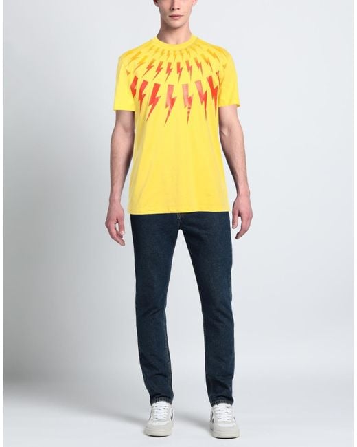 Neil Barrett T-shirts in Yellow für Herren