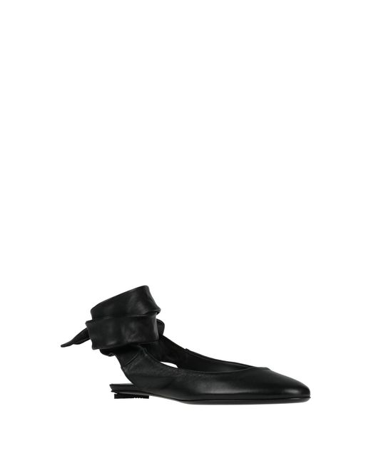 The Attico Black Ballet Flats Leather