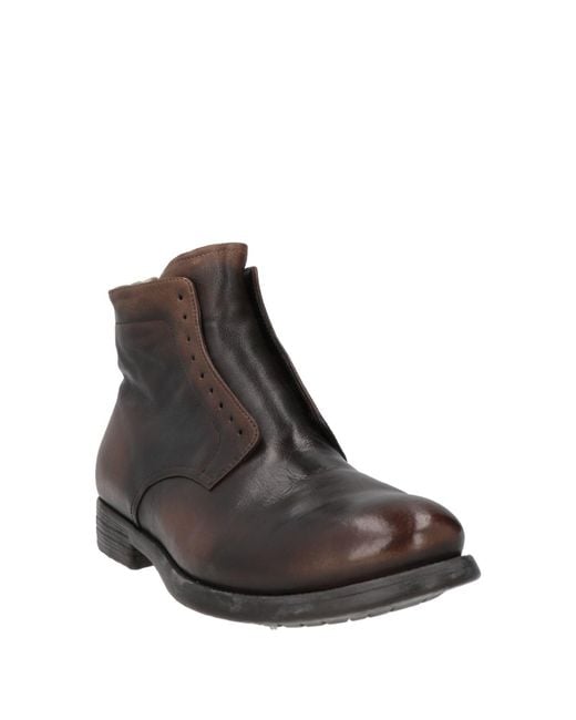 Officine Creative Brown Dark Ankle Boots Leather for men