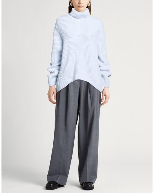 Daniele Fiesoli Blue Collezione N_01 Sky Turtleneck Merino Wool, Cashmere