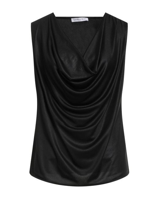 Top di Caractere in Black