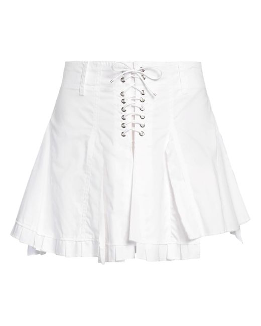 Ludovic de Saint Sernin White Mini Skirt Cotton