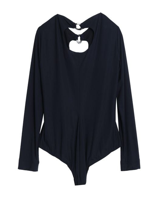 Burberry Blue Bodysuit Polyamide, Elastane