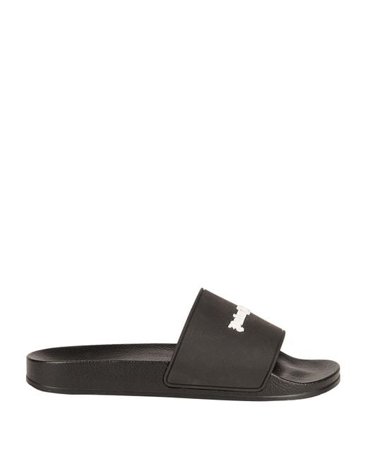Palm Angels Black Sandals Textile Fibers