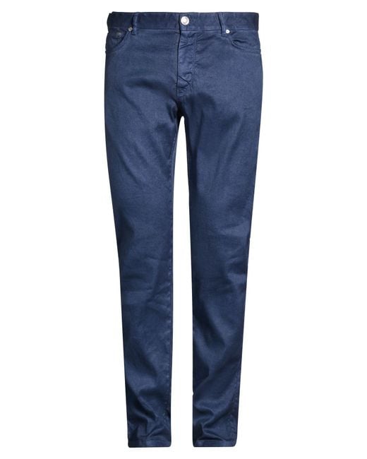 120% Lino Blue Trouser for men