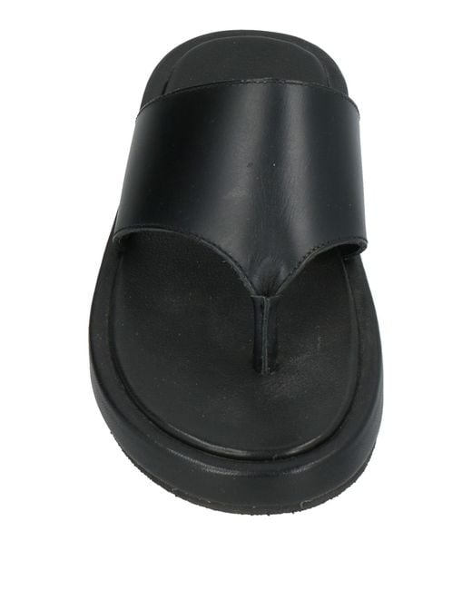Attachment Black Thong Sandal Leather