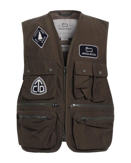 Woolrich Black Gilet for men