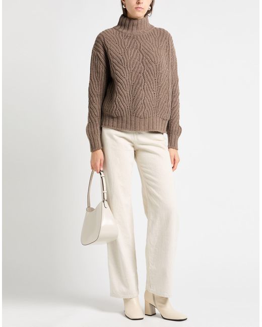 Aragona Brown Turtleneck