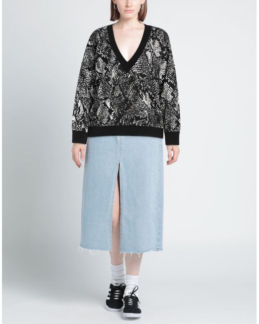 Liu Jo Black Sweater Acrylic, Viscose, Wool, Polyester, Metallic Polyester