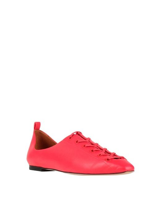 Stella McCartney Red Lace-Up Shoes