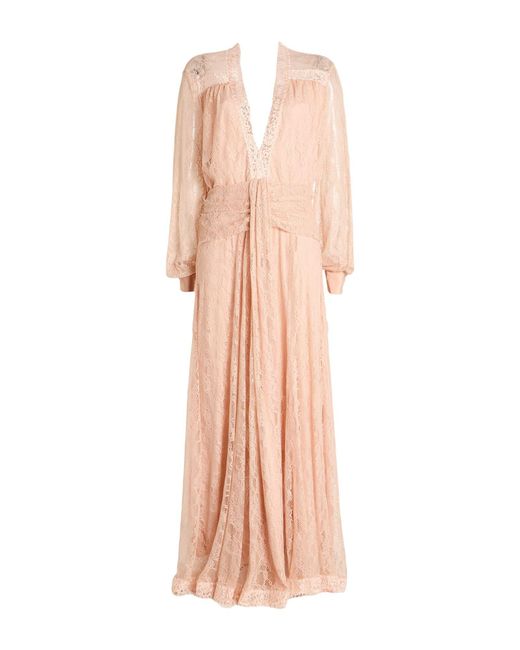 Pinko Pink Blush Maxi Dress Polyamide, Elastane
