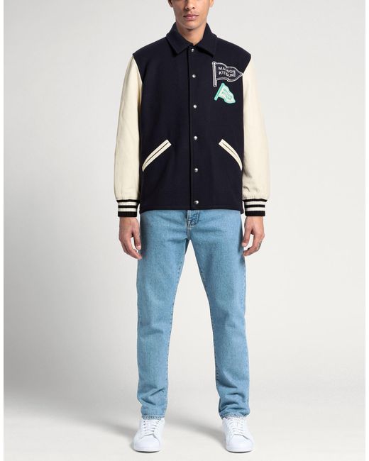 Maison Kitsuné Blue Midnight Jacket Wool, Polyamide for men