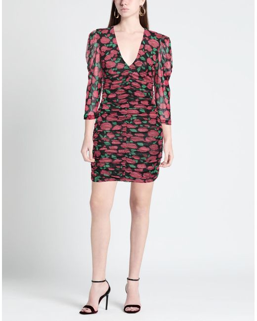 Pinko Red Mini Dress Polyester, Elastane