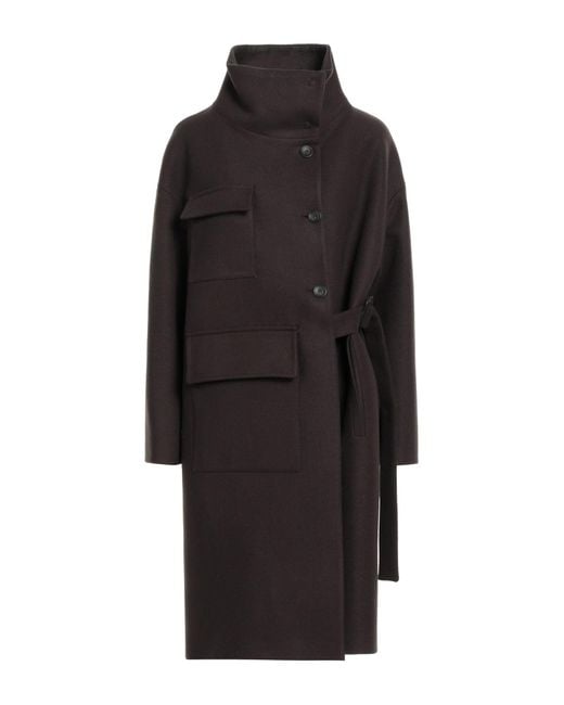 Guttha Black Chocolate Coat Acrylic, Polyester, Wool