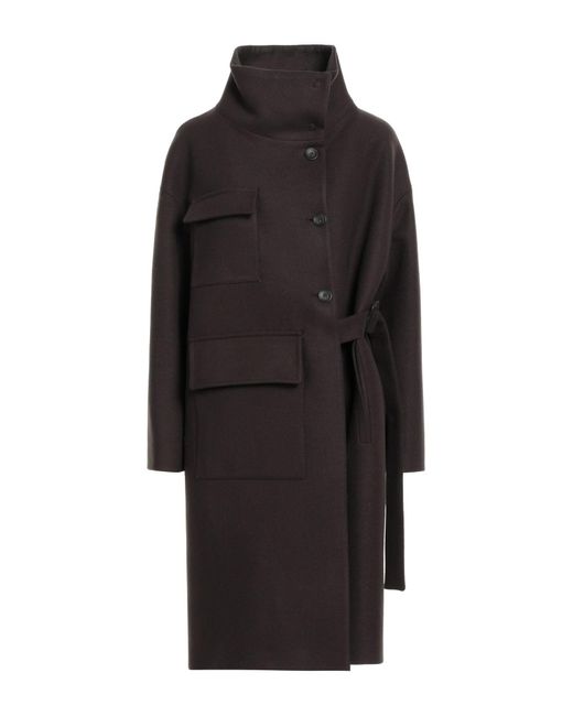 Guttha Black Chocolate Coat Acrylic, Polyester, Wool
