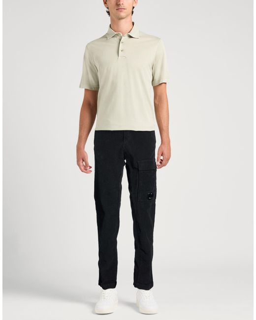 C P Company Black Pants Cotton, Elastane for men