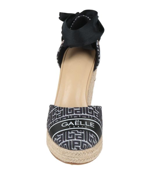 Gaelle Paris Black Espadrilles Textile Fibers