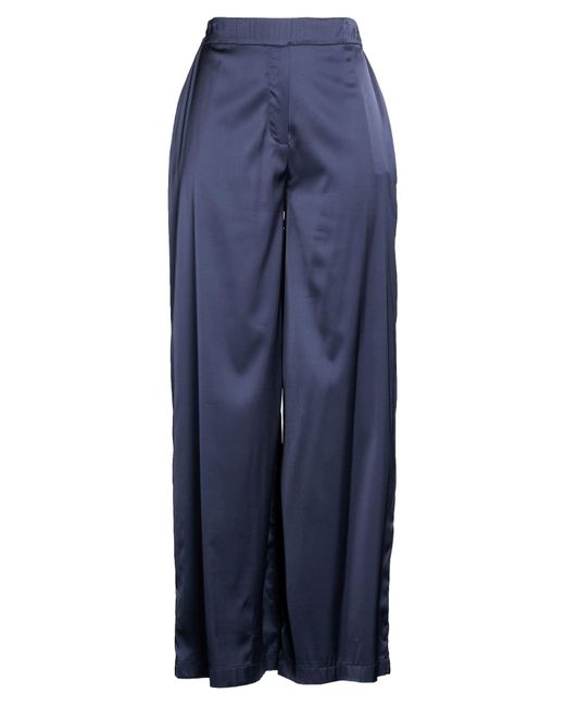 Gran Sasso Blue Midnight Pants Viscose, Silk, Elastane