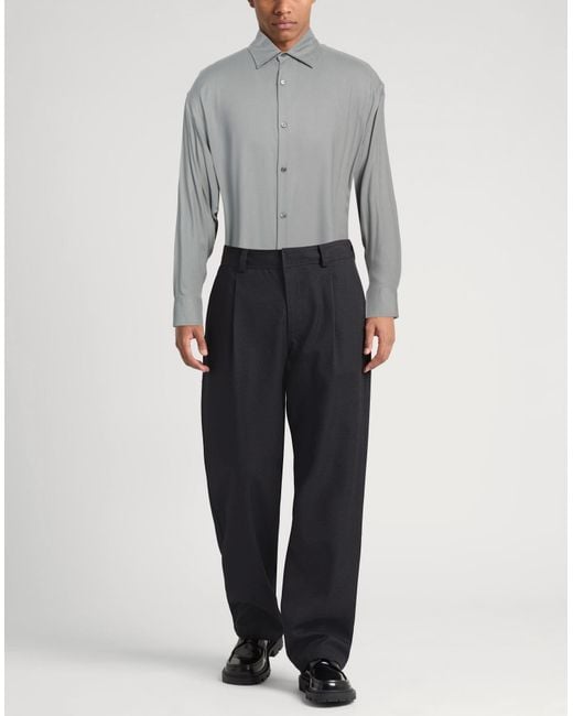 AMI Gray Shirt Viscose for men