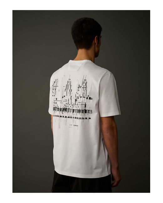 T-shirt di C P Company in White da Uomo