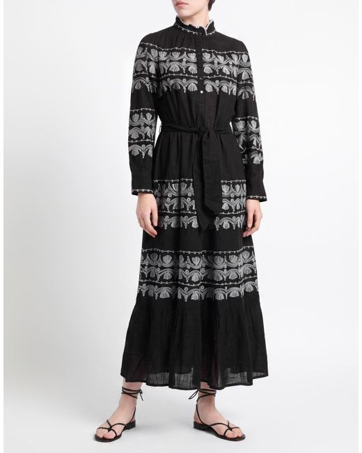 Antik Batik Black Maxi Dress Cotton