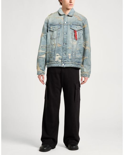 Denham Blue Denim Outerwear for men
