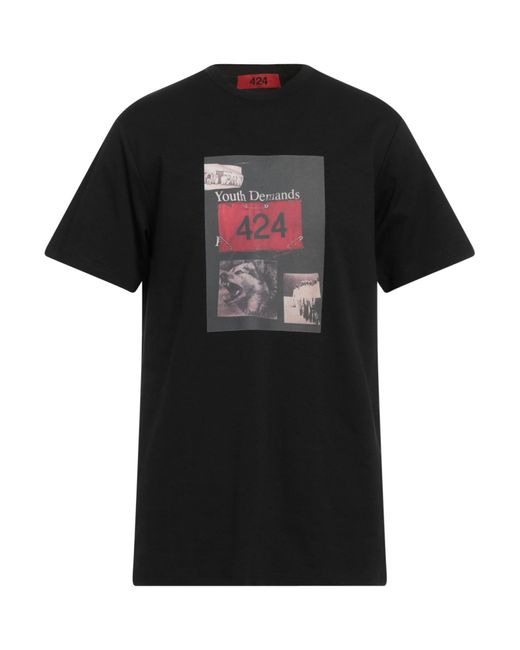 424 Black T-shirt for men