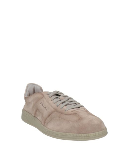 Santoni Gray Sneakers Leather for men