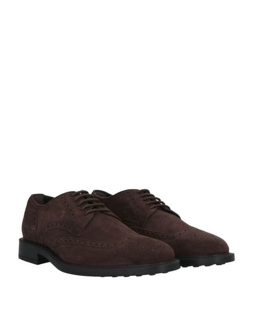 Tod's Brown Lace-Up Shoes Leather for men