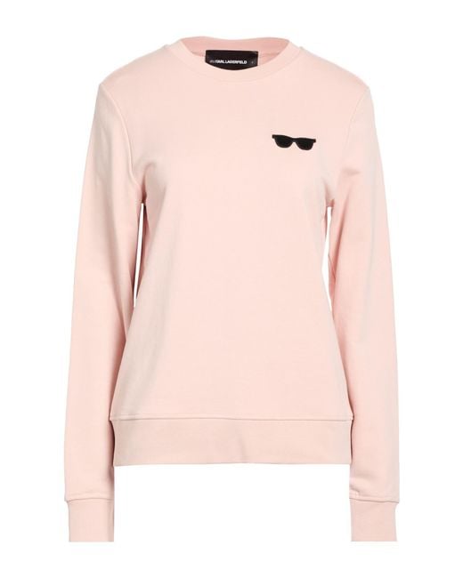 Karl Lagerfeld Pink Karl Cares Sweatshirt Organic Cotton