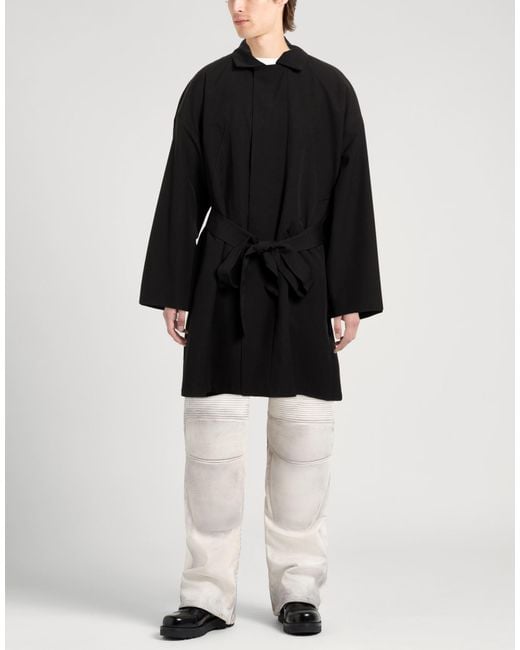 Fear Of God Black Overcoat & Trench Coat Virgin Wool for men