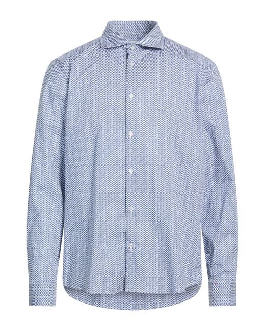 Manuel Ritz Blue Shirt Cotton, Elastane for men